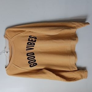 Yellow/Gold "Good Vibes" crew neck